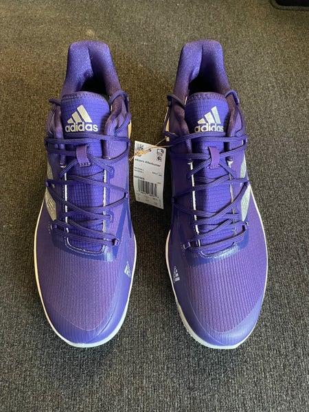 Adidas Adizero Afterburner Purple/Silver Turf Baseball Shoes Size 12