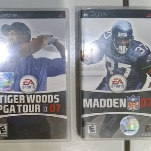 Tiger Woods PGA Tour 07 and Madden NFL 07 PSP Playstation Portable games bundle