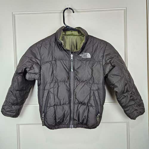 The North Face 550 Down Puffer Boy's Size XS Reversible Winter Jacket Coat Brown