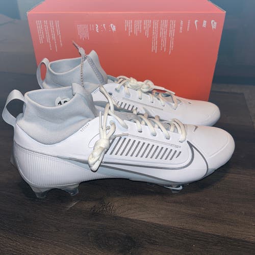 SZ 13 Nike Vapor Edge Pro 360 2 Football White Metallic Silver DA5456-100 Mens