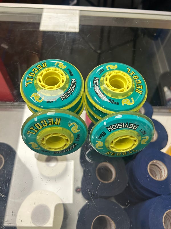 Revision Recoil 80mm soft indoor hockey wheels, 8-Pack