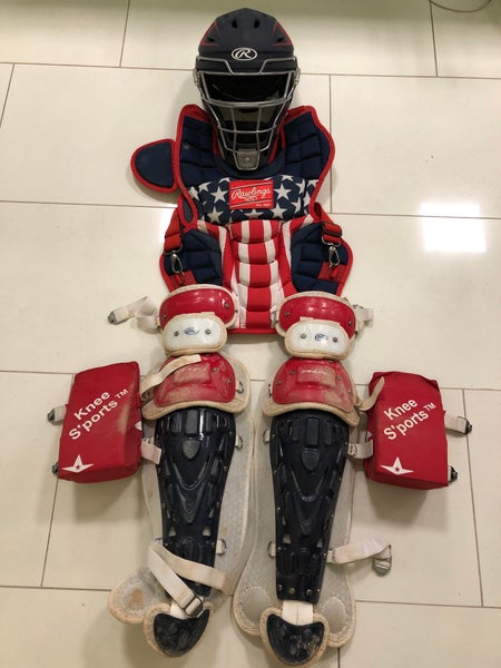 Used Youth USA Rawlings Velo 2.0 Catcher's Set