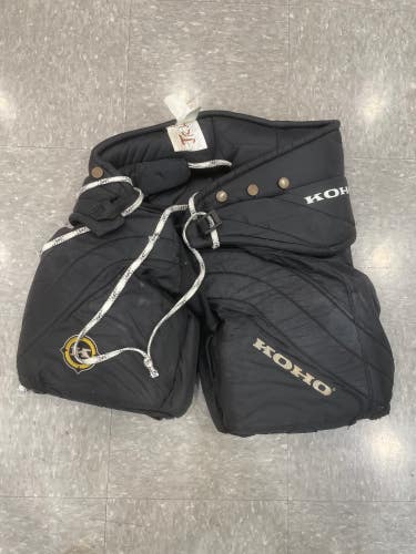 Black Junior Used Large Koho Hockey Goalie Pants