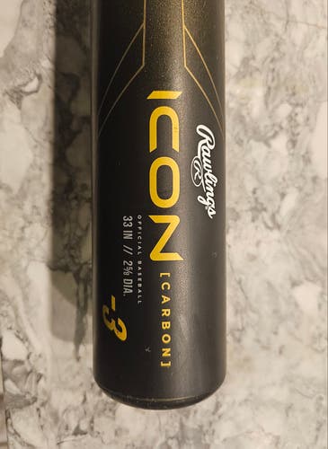 Used BBCOR Certified Rawlings Composite ICON Bat (-3) 30 oz 33"