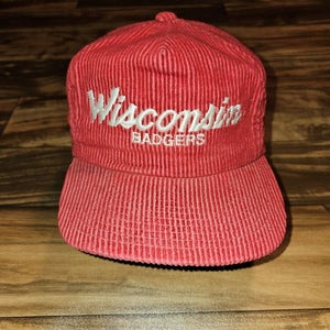Vintage Rare Wisconsin Badgers Sports Specialties Corduroy NCAA Script Zipper
