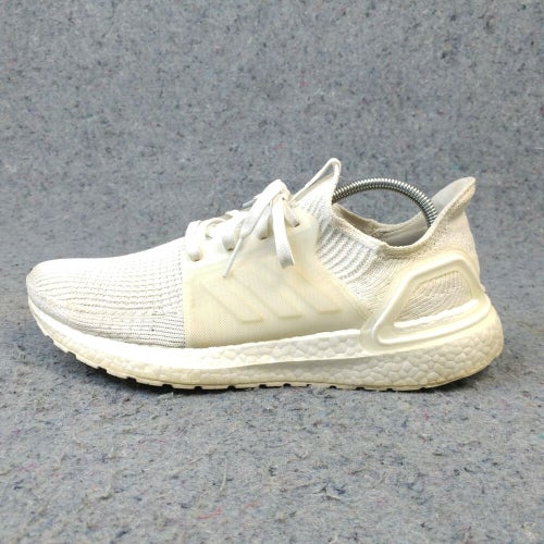adidas UltraBoost 19 Mens Running Shoes Size 10 Trainers Off White G54008