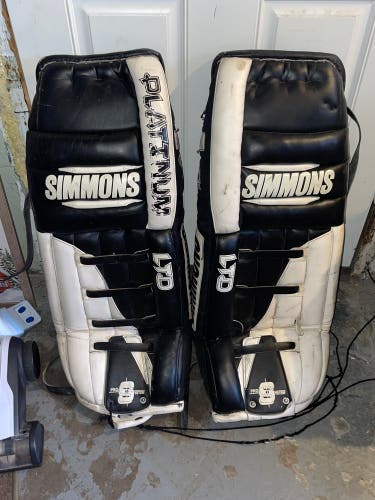 Simmons Platinum LTD Pro System Kevlar Reinforced Hockey Goalie Pads Vintage HCK