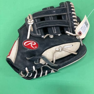 Black Used Rawlings Gold Glove Right Hand Throw Outfield Baseball Glove 11.75"