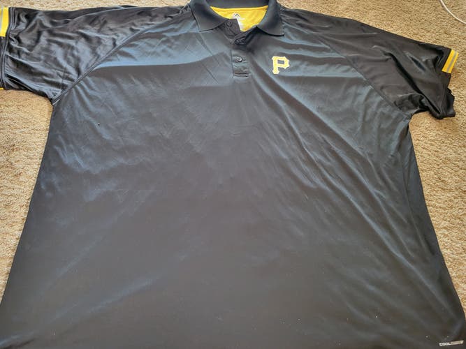 Pittsburgh Pirates Majestic Coolbase Polo Shirt, Tag Size 5XL