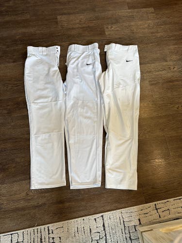 White New XL Nike Game Pants