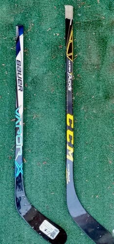 (2) LEFTY Composite Knee Hockey Mini Sticks / Bauer Vapor and CCM Ultra Tacks 22"/25"