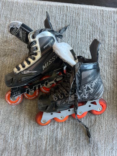 Used Mission Wide Width Size 1 Inhaler NLS6 Inline Skates