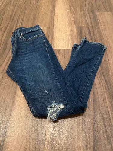 Hollister Epic Flex Distressed Skinny Jeans 29x32 Dark Blue
