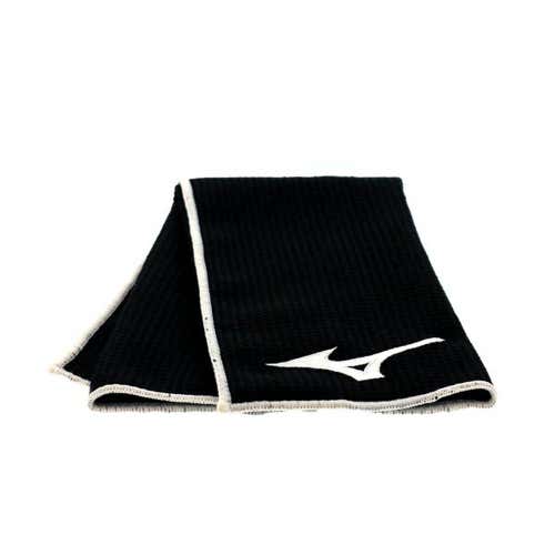 Mizuno Microfiber Cart Golf Towel (Black, 15.75"x23.6", 2020) NEW