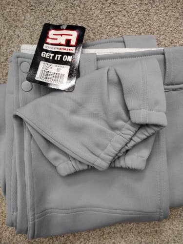Gray Adult Men's XL Baseball Pants New w/Tags - Two Pair