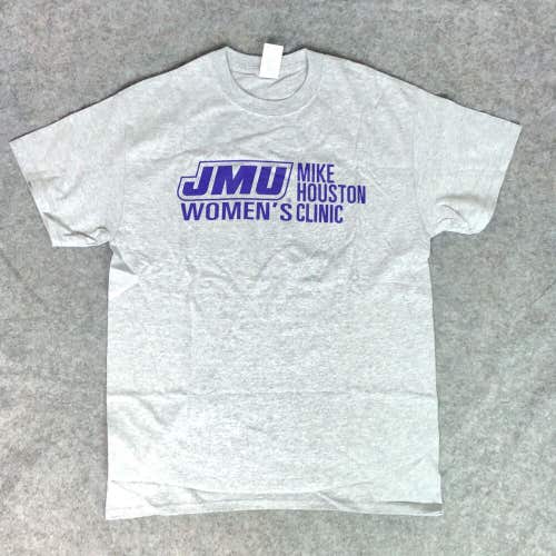 James Madison Dukes Mens Shirt Medium Gray Tee Short Sleeve Top NCAA Football A4