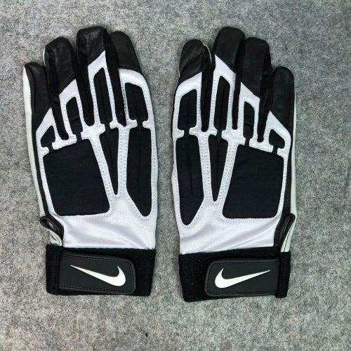 Nike Mens Football Gloves 2XL XXL Black Gray D Tack IV Padded Pair Lineman Sport