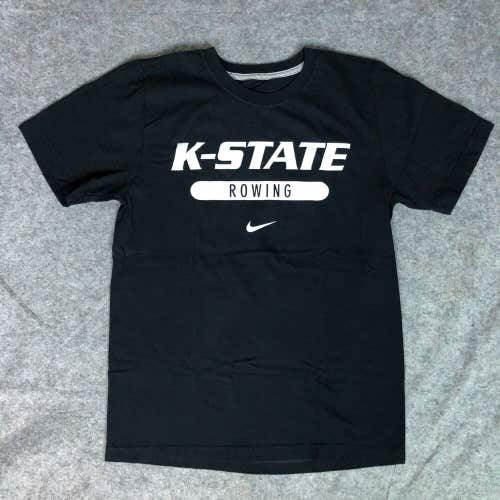 Kansas State Wildcats Men Shirt Extra Small Nike Black Tee Short Sleeve Rowing D