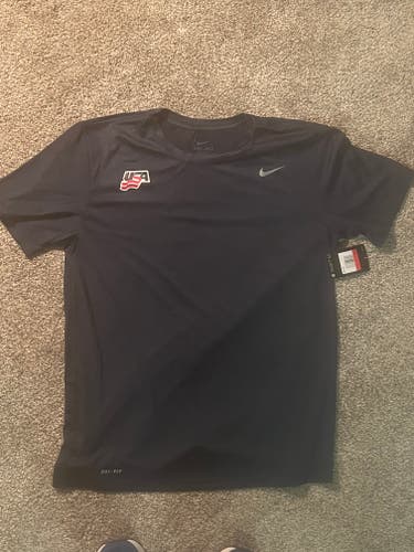 USA Hockey Blue Nike Short Sleeve Dri Fit