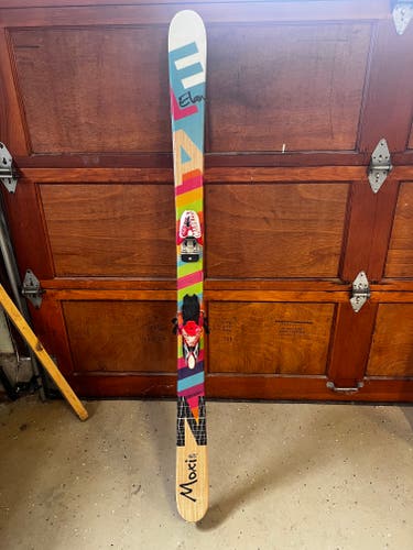 2014 Elan Moxi 165 cm 13.8 Meter Skis With Marker 12 Bindings