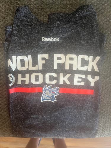Bundle -Hartford Wolf Pack Long Sleeve Workout Shirt, Grey Long and Short Sleeve Dri Fit