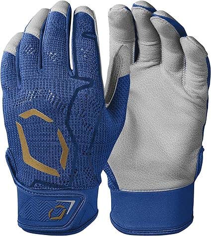 New L EvoShield Batting Gloves Royal Blue