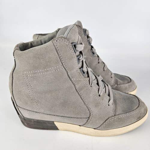 SOREL Women's Size: 8 Out N About Wedge Sneaker Boots Blue Dove Quarry NL4443