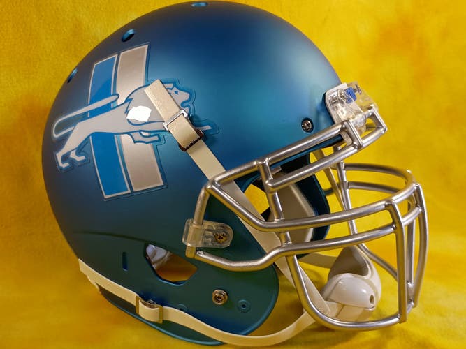 Detroit LIONS Super custom fullsize Schutt XP Pro Matte metallic blue Large