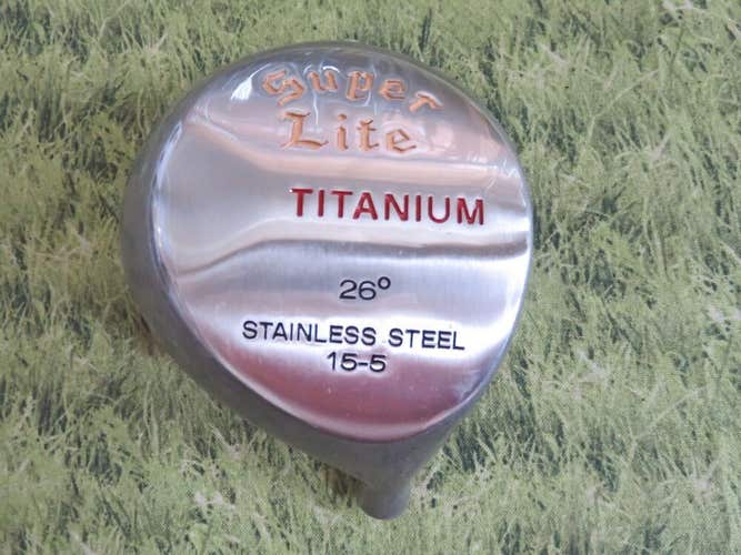 NEW * Super Lite Titanium 26* 9 Wood Head