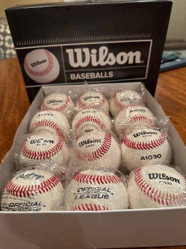 New Wilson 12 Pack (1 Dozen) Baseballs