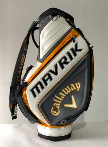 Callaway Mavrik Tour Staff Golf Bag White Grey Orange 6-Way
