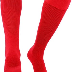 TCK Adult Unisex Multisport Size Large Scarlet Red Knee High Tube Socks NWT