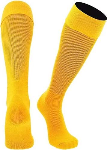 TCK Youth Unisex Multisport Size Small Gold Knee High Tube Socks NWT