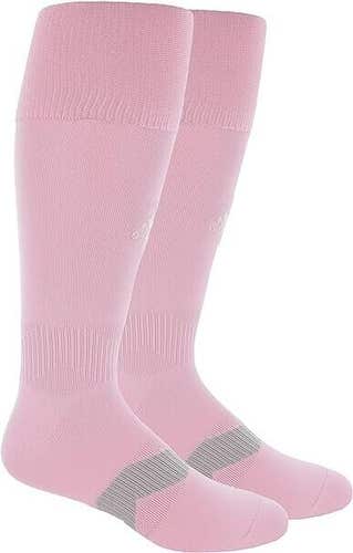 Adidas Adult Metro Size medium Light Pink White OTC Soccer Socks NWT