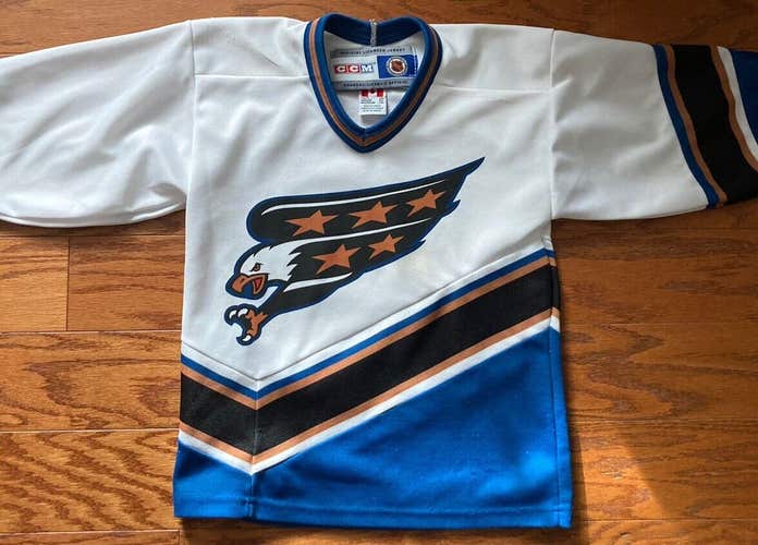 White Used Small Kids Unisex CCM Jersey Jaromir Jagr Washington Capitals