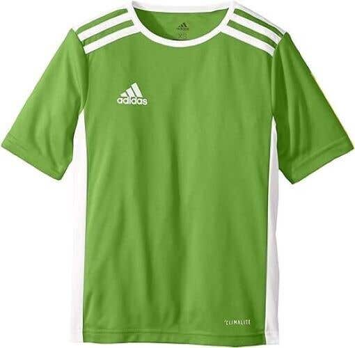 Adidas Youth Unisex Entrada 18 Size Large Green White Soccer Jersey NWT $20