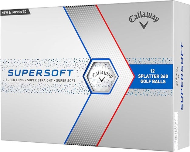Callaway Supersoft 2023 Golf Balls (Blue Splatter, 12pk) Super Long NEW &