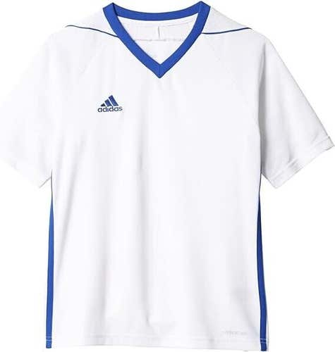 Adidas Youth Unisex Tiro 17 BJ9110 Size Medium White Blue Soccer Jersey NWT $35