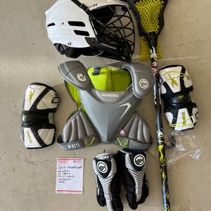 Lacrosse equipment full set . Meets NOCSAE standards