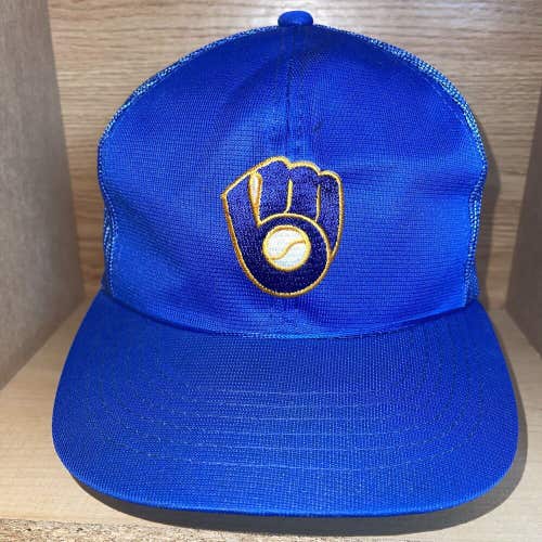Vintage Milwaukee Brewers Snapback Trucker Hat Baseball Cap