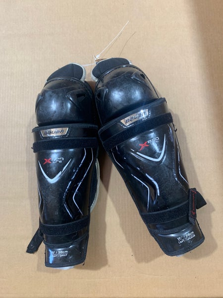 Senior Used Bauer Vapor X800 lite Shin Pads 15"