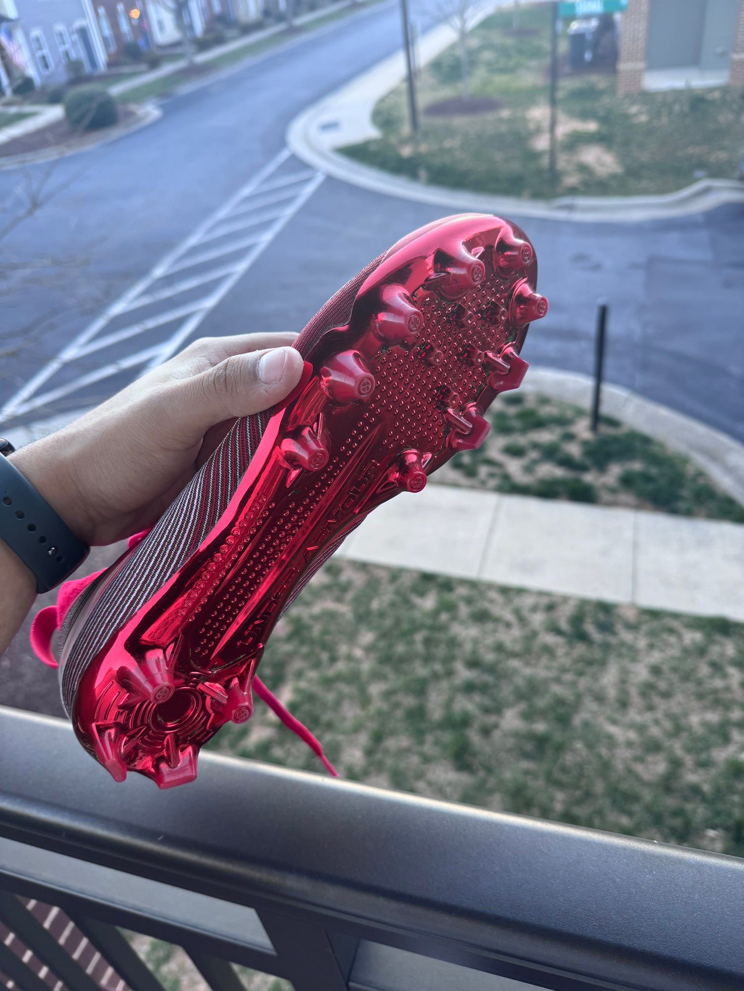 red chrome cleats