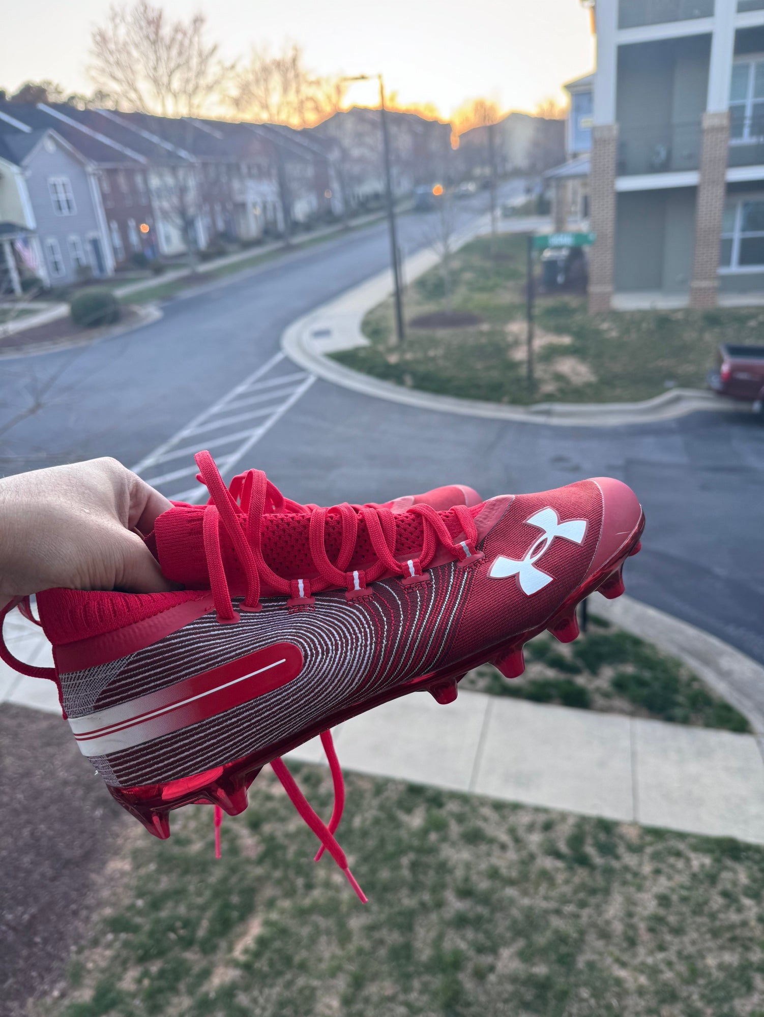 red chrome cleats