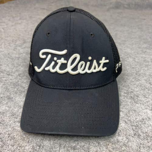 Titleist Mens Hat Large Black White Golf Flex Foot Joy Cap Logo Casual Pro V1