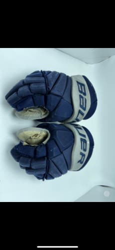 Navy Bauer Gloves size 14