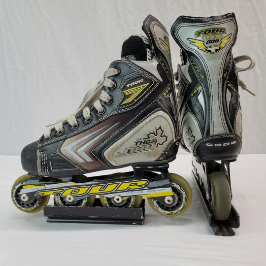 Used Tour Skate Thor 808 Junior 03 Roller Hockey Skates