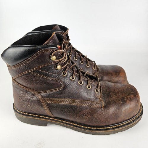 Red Wing Irish Setter 83624 Men's Brown Steel Toe Leather Work Boots Size 10 D