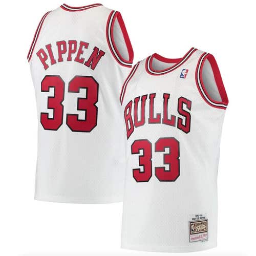 Mitchell Ness Chicago Bulls Scottie Pippen 1997-98 Swingman White Jersey 2XLT