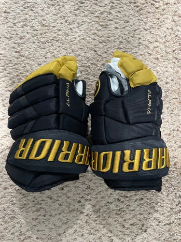 Warrior 13" Pro Stock Alpha DX Pro Gloves “used 10 Mins Stickhandling”