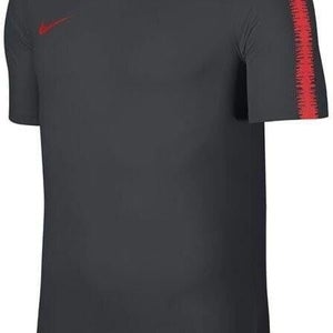 Nike Mens Breathe Squad 894539 Size Large Black Red Soccer Football Top NWT $40